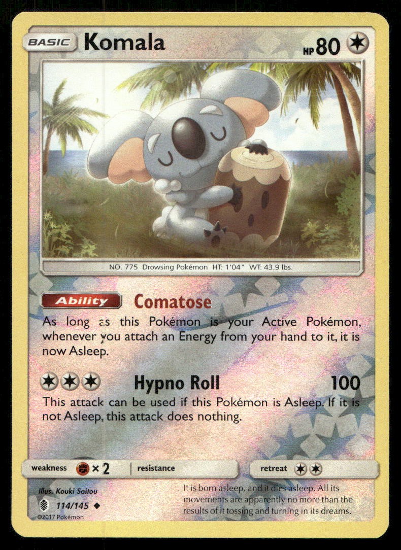 Komala SM - Guardians Rising Reverse Holo 114/145 Pokemon TCG
