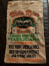 White Rhino vintage marijuana burlap sack perfect for man cave