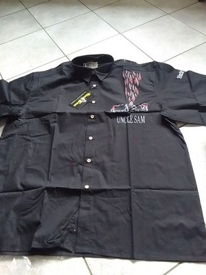 Herren Hemd Uncle Sam Gr. XXL, Crewsade Neu Ovp , Kurzarm, Schwarz 
