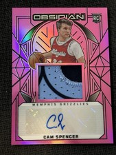 CAM SPENCER 2024-25 OBSIDIAN RPA PINK FLOOD 🔥🔥2/49🔥🔥 MEMPHIS GRIZZLIES 