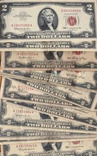 Red Seal Two Dollar Bill (1928 - 1963) - Choose How Many!