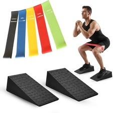 Squat Wedge Block 2PCS, Non-Slip Rubber Slant Board for Deeper Squats & Weigh...