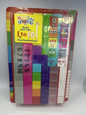 CBeebies Zahlenblöcke 1 - 10 Zahlenblockwürfel komplett mit Nummerierungen - NEU