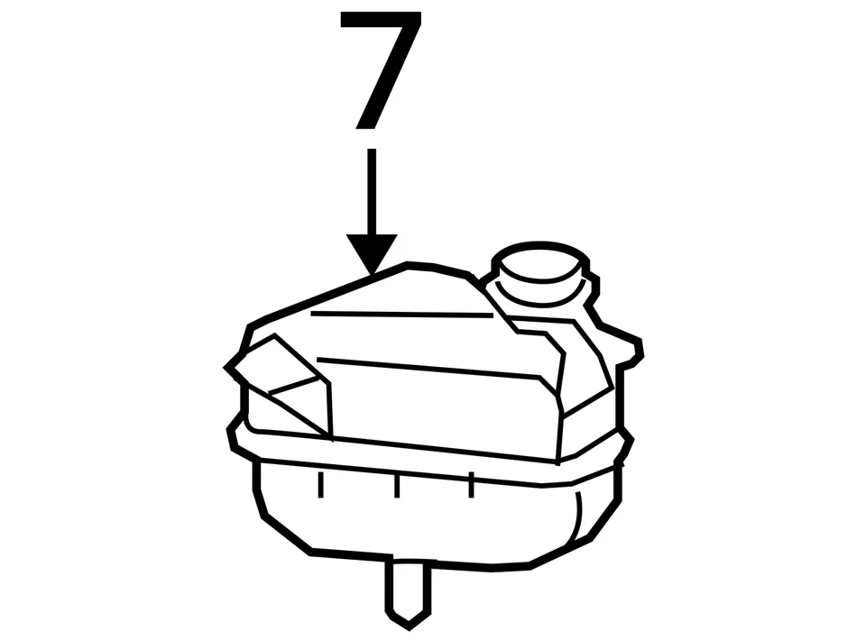 Chevrolet Malibu 2007 radiador refrigerante desbordamiento expansión tanque botella T9N61 Foto 3 de 3