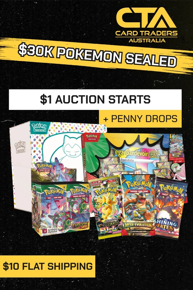 $30K POKÉMON SEALED STREAM - $1 AUCTION STARTS + PENNY DROPS