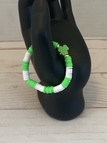 St Patrick Bracelet Shamrock Bracelet Beaded Bracelet Girls Kids Jewelry Gift - 第 5/6 張圖片