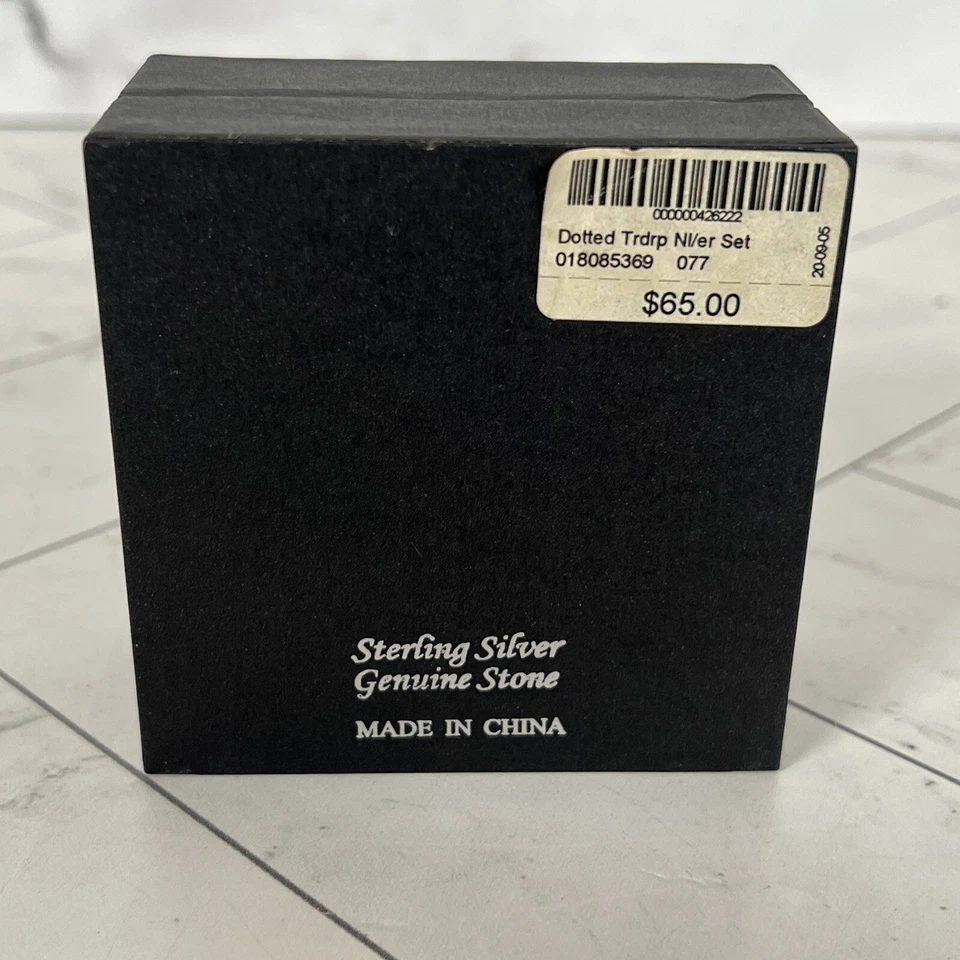 Coldwater Creek Ametista Viola & Argento Sterling Lacrima Set Orecchini Collana - Immagine 4 di 4