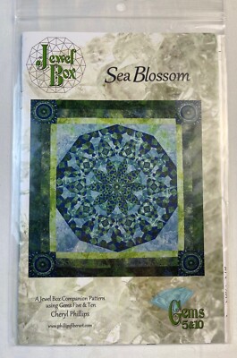 Jewel Box Sea Blossom Quilting Pattern Finished Size 58 x60  Cheryl Phillips