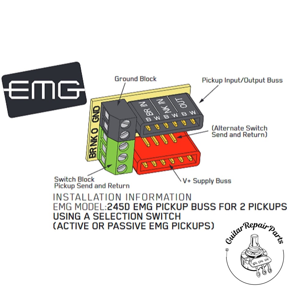 EMG B245 Pickup Buss For Solderless Wiring | eBay