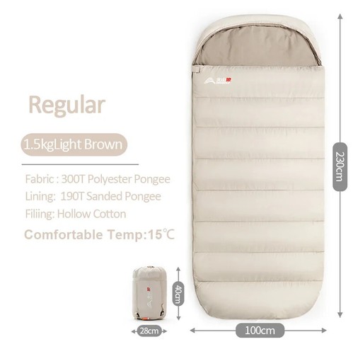 Saco de Dormir Grande BsWolf Camping Ligero 3 Temporadas Suelto Ampliar Bolso Largo - Imagen 11 de 20