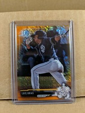 2017 Bowman Chrome Luis Urias Orange Shimmer Refractor /25