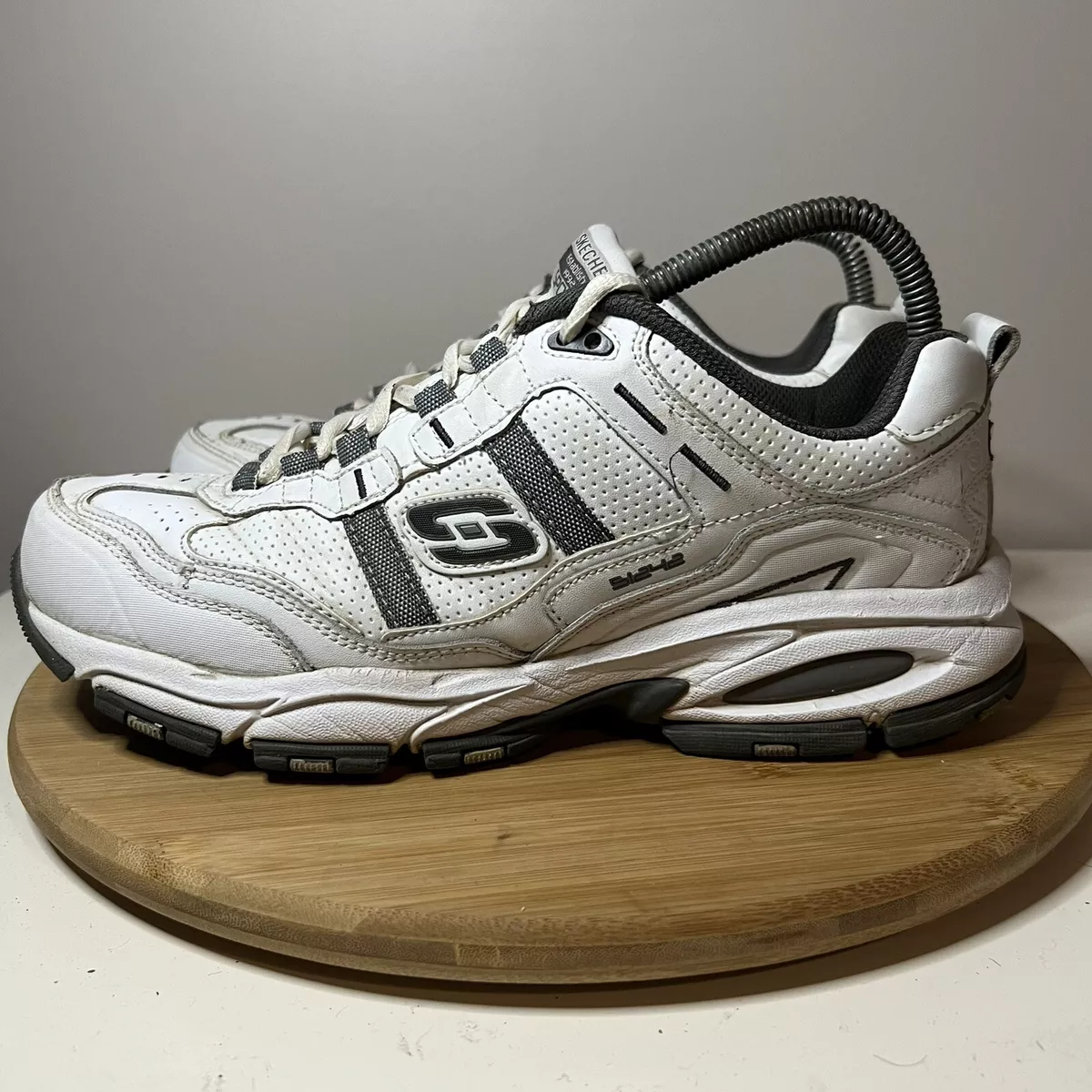 SKECHERS Vigor 2.0 Serpentine Men's Size 8 51242EW White/Charcoal Shoes | eBay