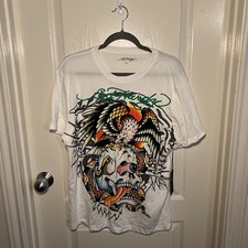 Ed Hardy Graphic Tattoo T Shirt Eagle Skull Snake - Men's Size L - NWT