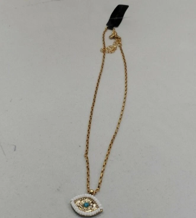 Collar para mujer Rebecca Minkoff mal de ojo con turquesa venta al por menor $38 (N26308) Foto 4 de 4