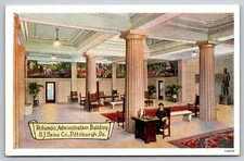 Postcard Pennsylvania Pittsburgh HJ Heinz Co Administration Bldg Rotunda 11R