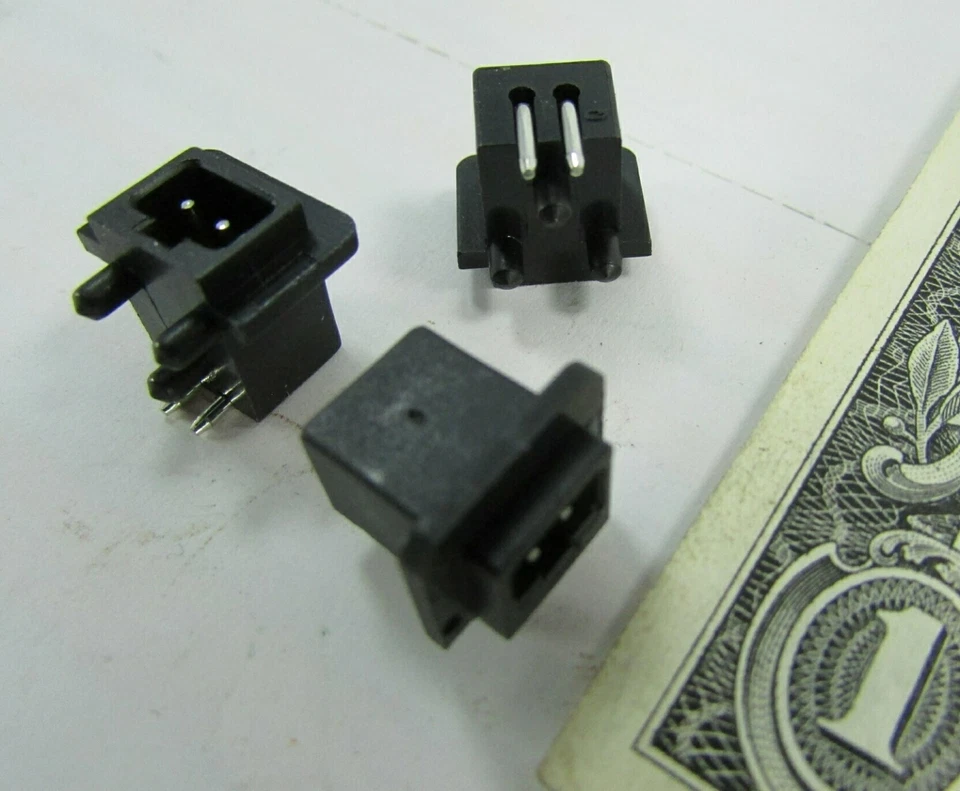 20 Receptáculos rectangulares de ángulo recto con pasador macho de 2 pines Tiger Technology E158869-R Foto 3 de 4