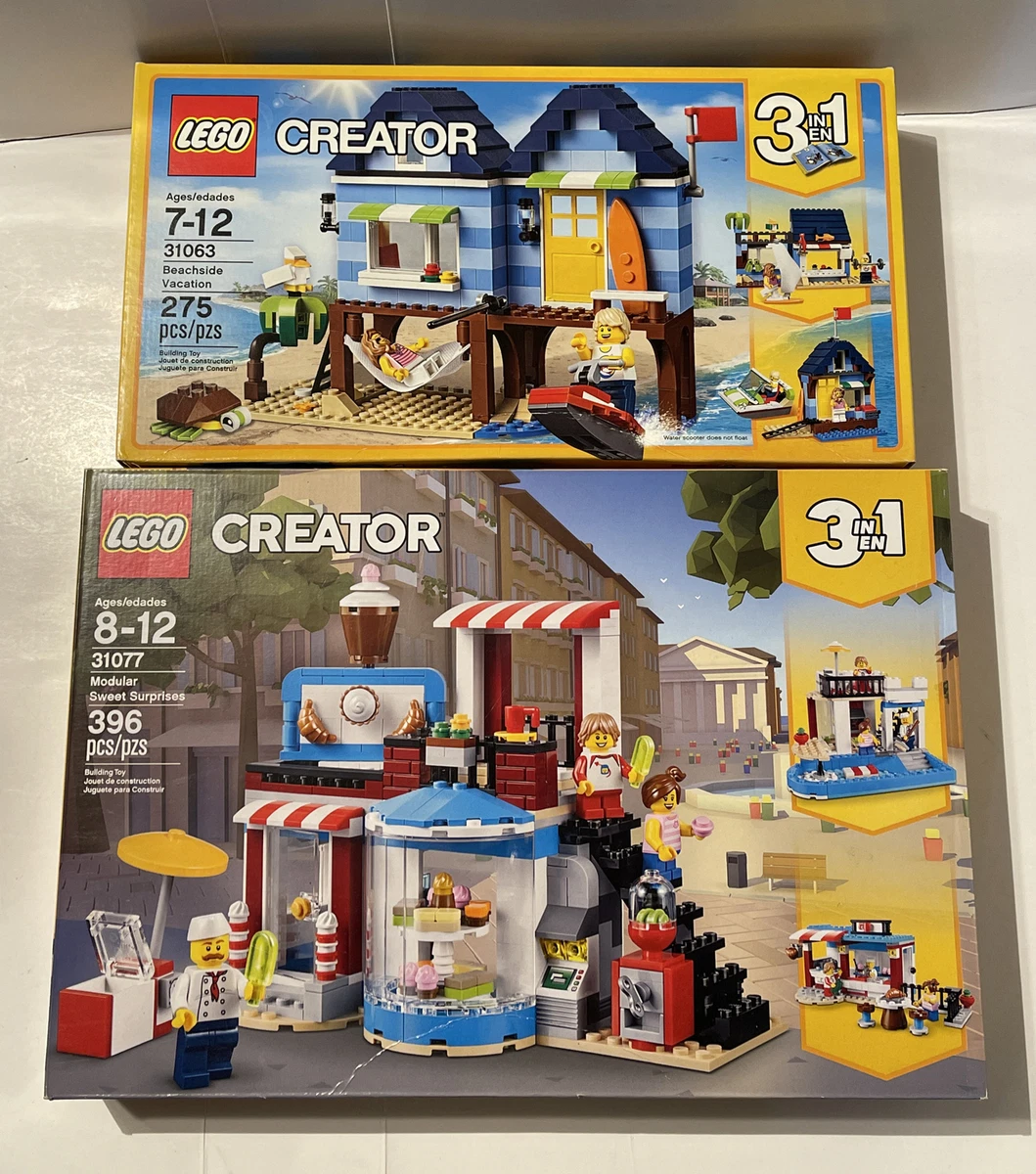 LEGO 31077 Creator Modular Sweet Surprises 31063 Beachside