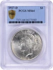 1927-D Peace Silver Dollar MS64 PCGS