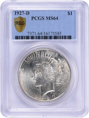 1927-D Peace Silver Dollar MS64 PCGS