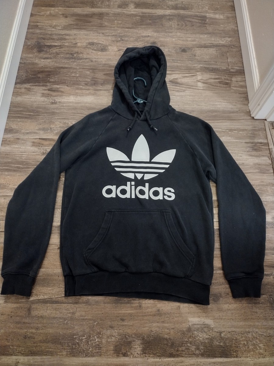 ADIDAS Originals Trefoil Black Hoodie Sweatshirt Men's Small