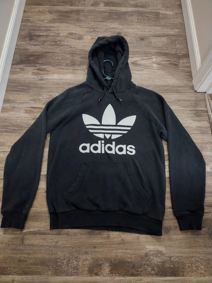 ADIDAS Originals Trefoil Black Hoodie Sweatshirt Men s Small eBay