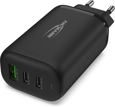 Ansmann 3-Port USB Charger 65 W - Quick Charge 3.0 Power Delivery Profil 4 Super