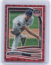 2024 Panini Stars & Stripes #119 Zach Strickland Red Disco #/199