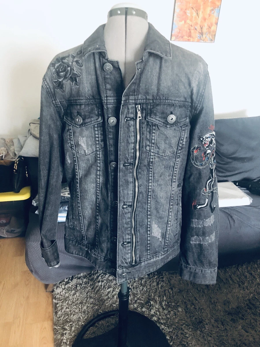 Men's Chic Denim Jacket Casual Street Style Distressed - Temu