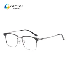 New Oversize Men's Business Metal&TR Full Rim Eyeglasses Frames Optical RX Able