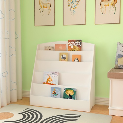 Kids Childrens Book Shelf Wooden Storage Rack Organizer Bookcase Bookshelf Stand - Picture 7 of 8