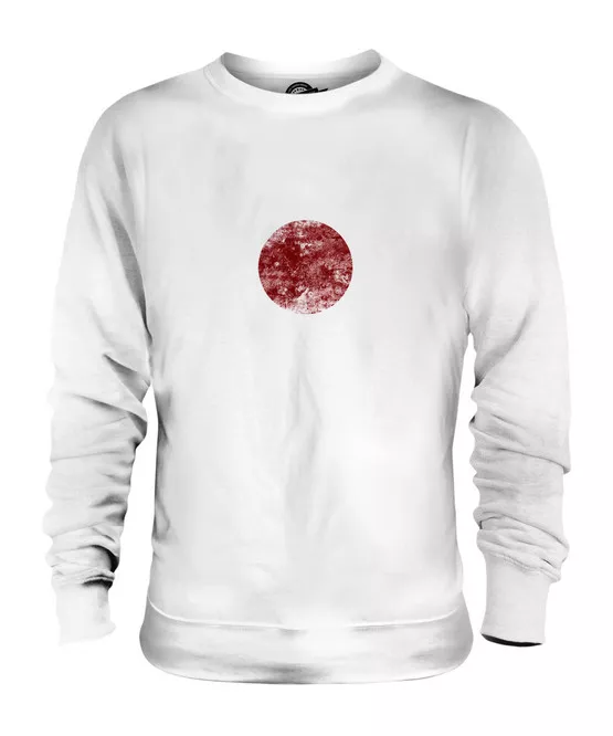 JAPAN DISTRESSED FLAG UNISEX SWEATER TOP NIHON JAPANESE NIPPON SHIRT FOOTBALL