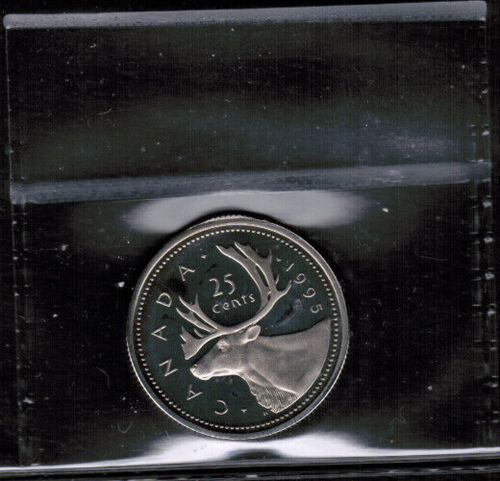 Canada  25 Cents 1995 Caribou Proof  ICCS PF-67 Ultra Heavy Cameo - Picture 2 of 4