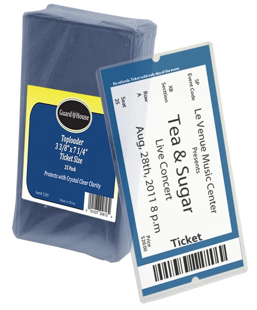 (5) BCW Guardhouse 3x7 tamaño de boleto Toploaders / Topload Stub Holders 3"x7" Foto 2 de 2