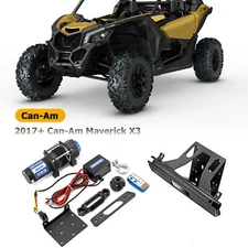 For 2017-25 Can-Am Maverick X3 Max UTV 4500lb Electric Winch Mount Combo Kit