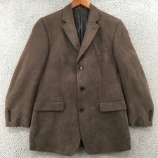 Calvin Klein Blazer Jacket Mens 4 Brown Three Button Notch Lapel Pockets Formal