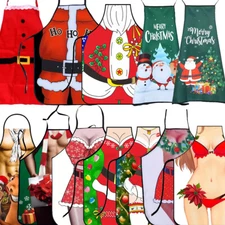 Christmas Apron Smock Christmas Holiday Funny Dinner Sexy Cooking Pinafore