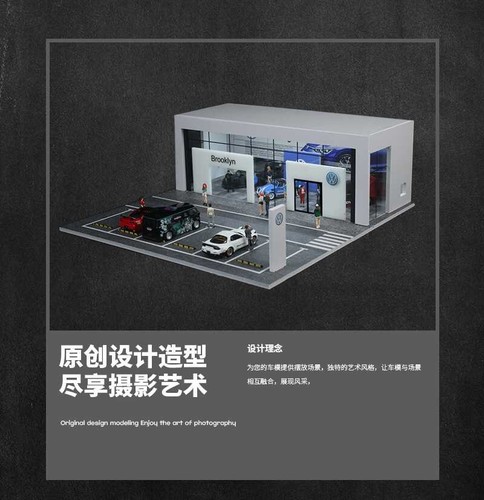 1/64 Diorama Garage Model LED Lighting Car Showroom Model Display Case Gift US - Picture 94 of 141