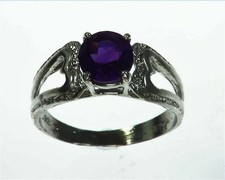 Amethyst Genuine Gemstone set in sterling silver Lady,s ring RSS1072