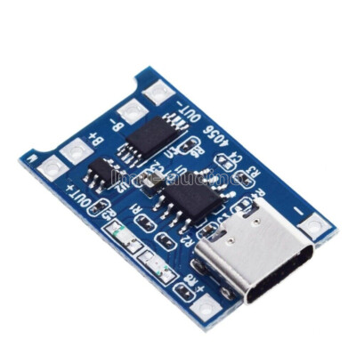 2PCS Type-C USB 5V 1A 18650 TP4056 Lithium Battery Charging Board Charger