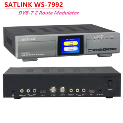 SATLINK WS-7992 Two/ 2 Route Digital DVB-T Modulator CVBS HDMI- Satellite TV STB