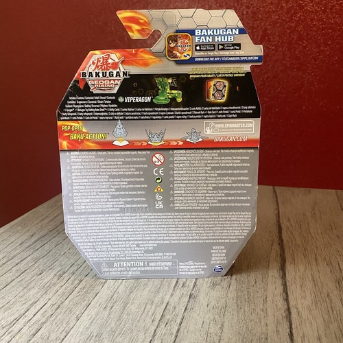 Bakugan Geogan Rising Viperagon Pop Open + 2 Ability & 1 Gate Cards NEW 2021 - Picture 3 of 6