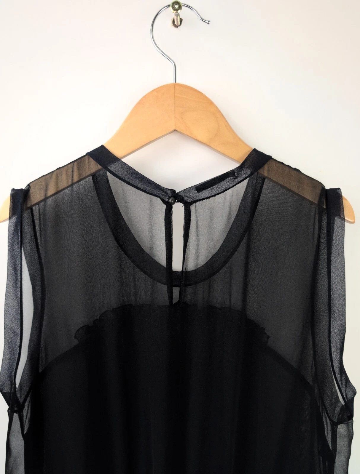 Mini abito donna MIU MIU 2010 taglia US M IT42 nero blu seta plissettato