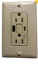 10 Of Legrand TR Self-Test GFCI USB Type A and C Outlet Ivory  15A , 2.1 A