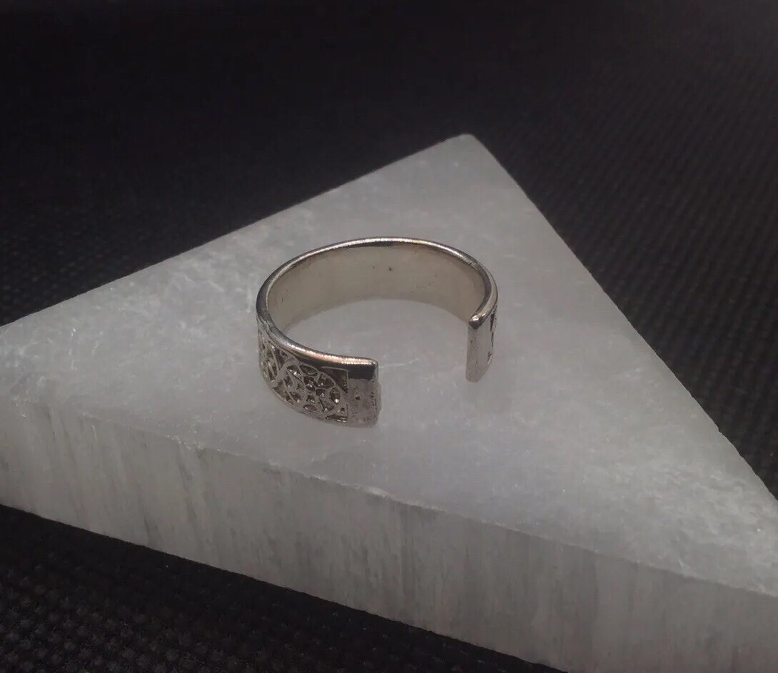 Pretty Adjustable Toe Ring Plated 6mm Sterling Si… - image 3