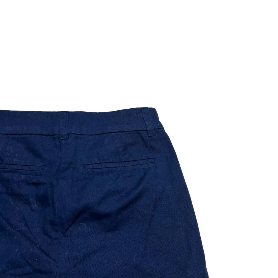 J. Pantalones Cortos Chinos Clásicos Crew 3.5" Para Mujer Talla 00 Azul Marino Informales Sarga Tiro Bajo Foto 3 de 4