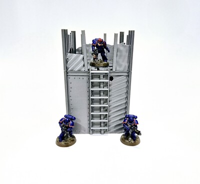 3D Print Terrain Orc Scrap Metal Fort Tower B Barrier Great for 40K / Kill Team