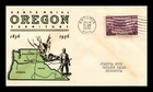 DR JIM STAMPS US COVER OREGON TERRITORY CENTENNIAL FDC SCOTT 783 LINPRINT