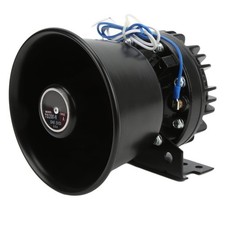 Car Siren Horn Car Warning Alarm Car Police Siren Metal Black Round Cone S...