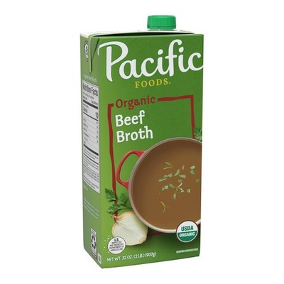 Pacific Foods Organic Beef Broth, 32 oz Carton - Savory, Gluten-Free