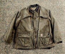 VTG Carhartt Jacket Mens XL Regular Brown Blanket Lined Coat CB2582 USA Made